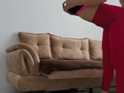 A lot Cum on perfect Ass in Sport Leggings /Rubbing Cock on Fit Candyluxxx  5/16