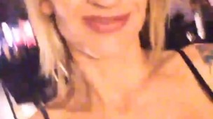 Hot mom plays with her pink tight pussy