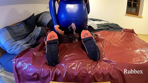 Rubberboy with toys and sneaks