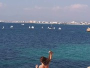 Fruit Masturbation and Pissing panties at Public Arheological Tourist point