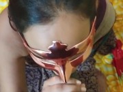 Desi horny girl giving blowjob and sucking balls 11/16