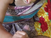 Desi horny girl giving blowjob and sucking balls