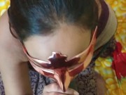 Desi horny girl giving blowjob and sucking balls 3/16