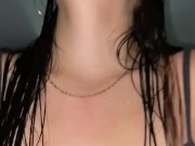 My stepcousin's bitch after coming out of the bathroom, the first thing she asks me is to cock 14/16