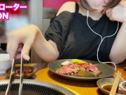 【露出】乳首ローター仕込んでひとり焼肉行ったらヤバすぎた【初めての乳首イキ】 I went to a barbecue alone with a nipple rotor. 13/16
