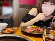 【露出】乳首ローター仕込んでひとり焼肉行ったらヤバすぎた【初めての乳首イキ】 I went to a barbecue alone with a nipple rotor. 16/16