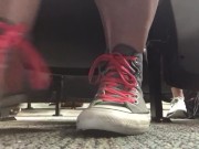 Giantess College Girl in Quirky Sneakers Teases You in PUBLIC with her Soles! 1/16