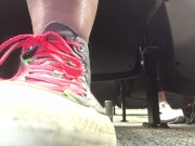 Giantess College Girl in Quirky Sneakers Teases You in PUBLIC with her Soles! 10/16