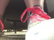 Giantess College Girl in Quirky Sneakers Teases You in PUBLIC with her Soles! 14/16