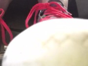 Giantess College Girl in Quirky Sneakers Teases You in PUBLIC with her Soles! 4/16