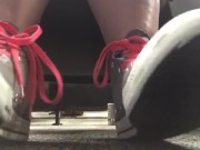 Giantess College Girl in Quirky Sneakers Teases You in PUBLIC with her Soles! 5/16