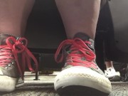 Giantess College Girl in Quirky Sneakers Teases You in PUBLIC with her Soles! 8/16