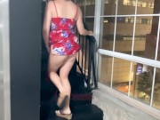 Jenna Teasing Me As We Walk Up The Stairs - Follow to see more of my adventures with her 4/16