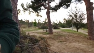 Xisco jerking off outdoor in public