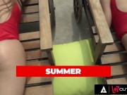 LEZ CUTIES - Red Hot Russian Girlies Soak Up The Sun During SUPER HOT Threesome! 1/16