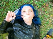 clarge selection of delicious warm sperm on the face of a cute teen girl with glasses who loves cock 5/16