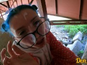 clarge selection of delicious warm sperm on the face of a cute teen girl with glasses who loves cock 7/16