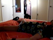 Tied up, teased w vibe, blinfolded and facial for hotwife 2/16