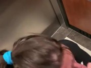 Stranger fucks my big cock in an elevator. 1am almost busted!! 13/16