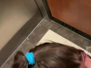 Stranger fucks my big cock in an elevator. 1am almost busted!! 14/16