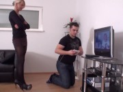 princes sparis humiliate slave richie for clean her flat 12/16