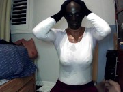 Night of Masks Part Patricia! Female Mask girl Playmate unmasks into a new rubber female mask girl!