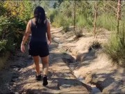 My friend's mother takes her clothes off in the woods during a walk 1/16