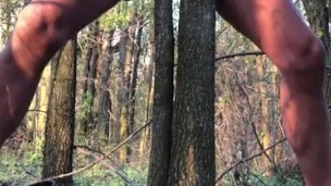 Outdoor Estin handsfree cum my Balls between two trees