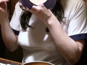 I was eating at a pub in my gym clothes with my big tits showing💓 8/16