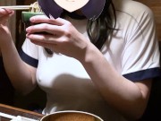 I was eating at a pub in my gym clothes with my big tits showing💓 9/16