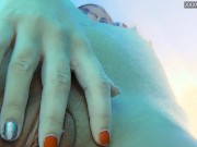 Jacqueline Hope enjoys being naked in the pool 13/16