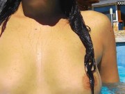 Jacqueline Hope enjoys being naked in the pool 8/16