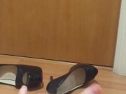 Caught mom fucking so I put on her panties and squirted on them while Iistening 10/16