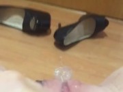 Caught mom fucking so I put on her panties and squirted on them while Iistening 14/16