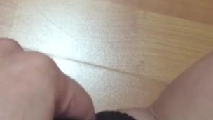 Caught stepsister fucking so I put on her panties and squirted on them while Iistening