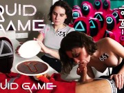 SQUID GAME - Dalgona candy challenge - didn't cut the dick and sucked a big dick - Darcy Dark