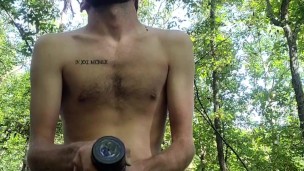 Fleshlight fuck in woods