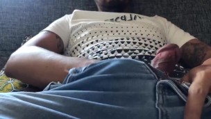 Playing with my dick at home