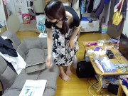 【人妻♡個人撮影】バレちゃった!?寝かしつけ後のオナニー中に突然帰宅！そのままお疲れち〇ぽをフェラして生中出し♡ 1/16