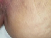 Hairy pussy bbw milf pussy taking huge BBC dildo like it's nothing.