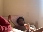 St8 Guy Jerks and plays with hole in College Dorm(CUMSHOT)(GETS CAUGHT BY ROOMMATE)