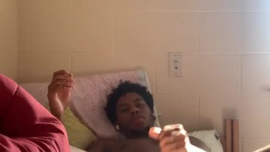 St8 Guy Jerks and plays with hole in College Dorm(CUMSHOT)(GETS CAUGHT BY ROOMMATE)