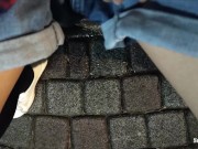 夜中にデニムショートパンツでおもらし 12/16