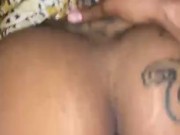 Must see how daddy got my pussy so wet make me cum twice on his dick. He busted a big nut on my ass. 4/16