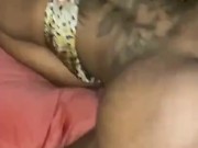 Must see how daddy got my pussy so wet make me cum twice on his dick. He busted a big nut on my ass. 7/16
