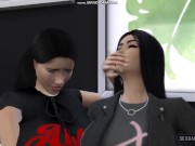 Two Incredible Brunette Lesbians With Huge Tits Have Rough Sex - Sexual Hot Animations 3/16