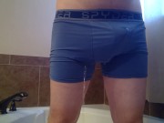 Pissing through cum filled boxers 10/16