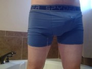 Pissing through cum filled boxers 15/16