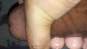 Huge Cum Shot From Oily Cock