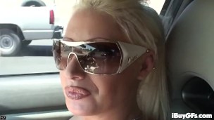 Busty blonde tit fucks and sucks on hard cock
